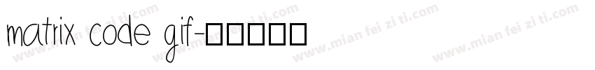 matrix code gif字体转换